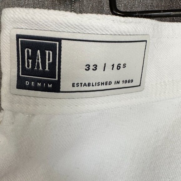 Gap White Ecru High Waist Wide-Leg Suspender Jeans With Washwell Size 16 Short - Picture 12 of 17